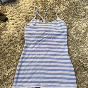 striped lulu lemon tank top